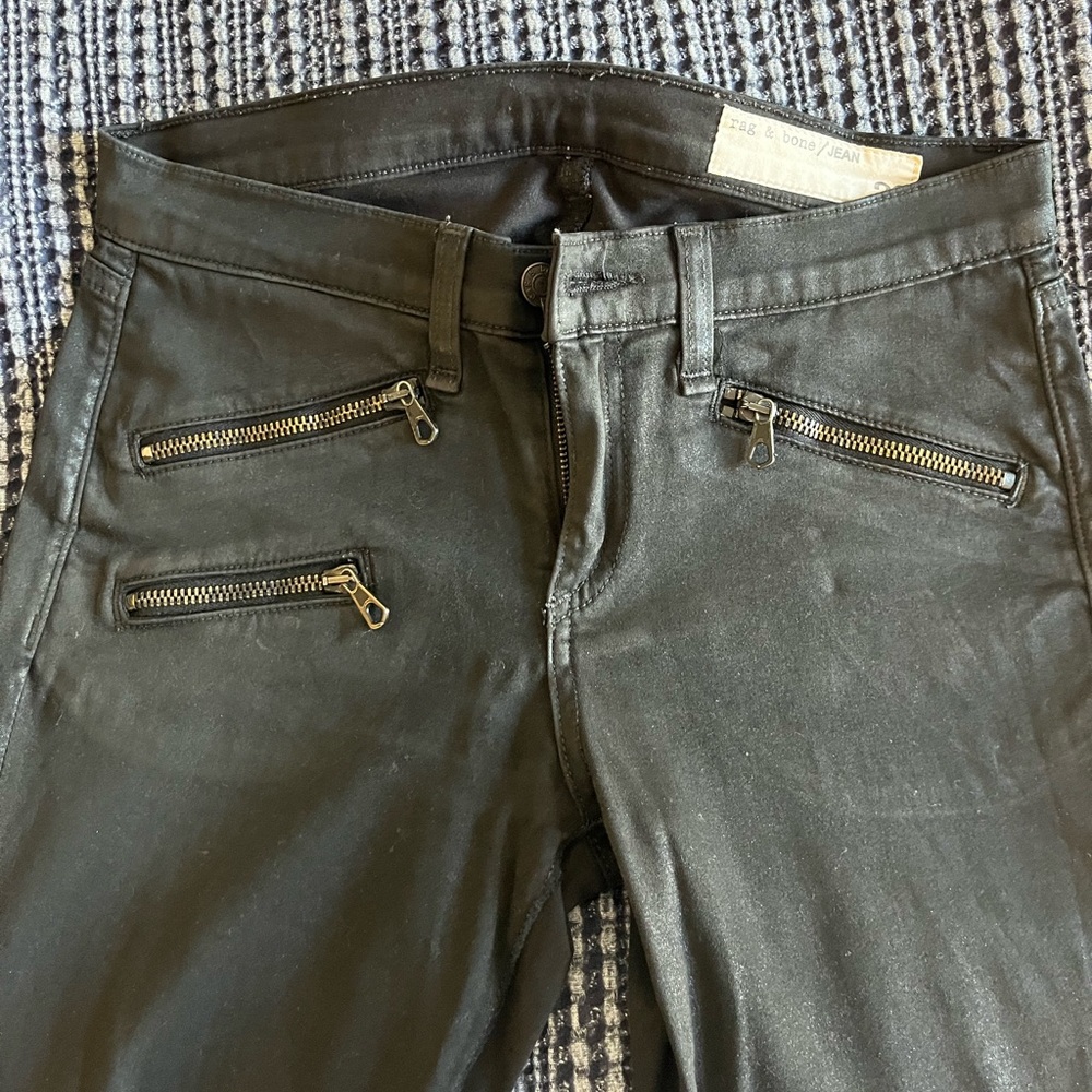 Rag & Bone Coated Black Jeans